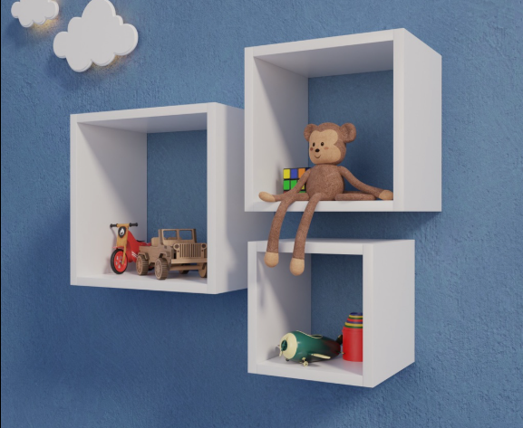Nicho cubo decorativo instalado na parede